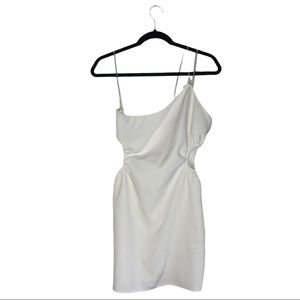 One strap white dress